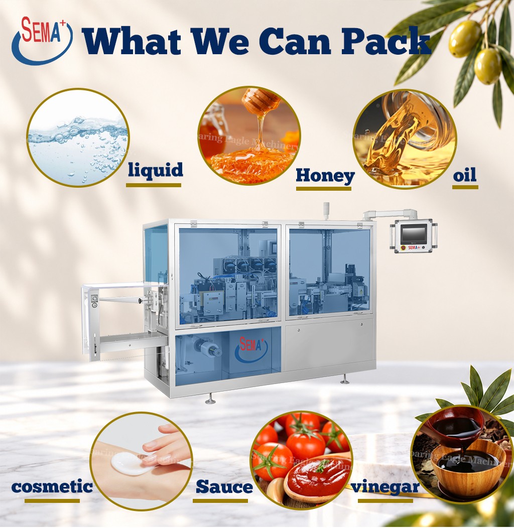 Automatic Liquid Pouch Packing Machine for Olive Oil Cooking Oil Honey Sauce Packaging Automatic Liquid Pouch Packing Machine for Olive Oil Cooking Oil Honey Sauce Packaging