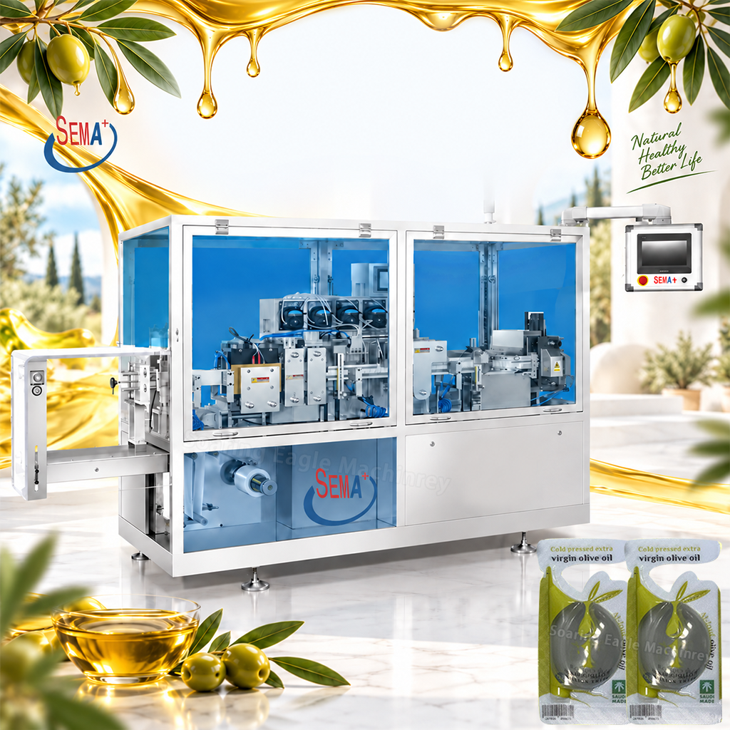  Olive Oil Sachet Packing Machine Automatic Liquid Filling Sealing Cutting Machine