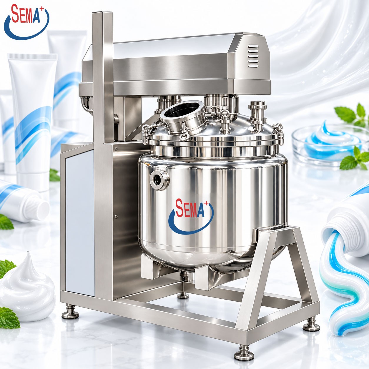 Automatic 300L Vacuum Emulsifying Mixer Machine for Cosmetic Cream Lotion Gel Production Automatic 300L Vacuum Emulsifying Mixer Machine for Cosmetic Cream Lotion Gel Production