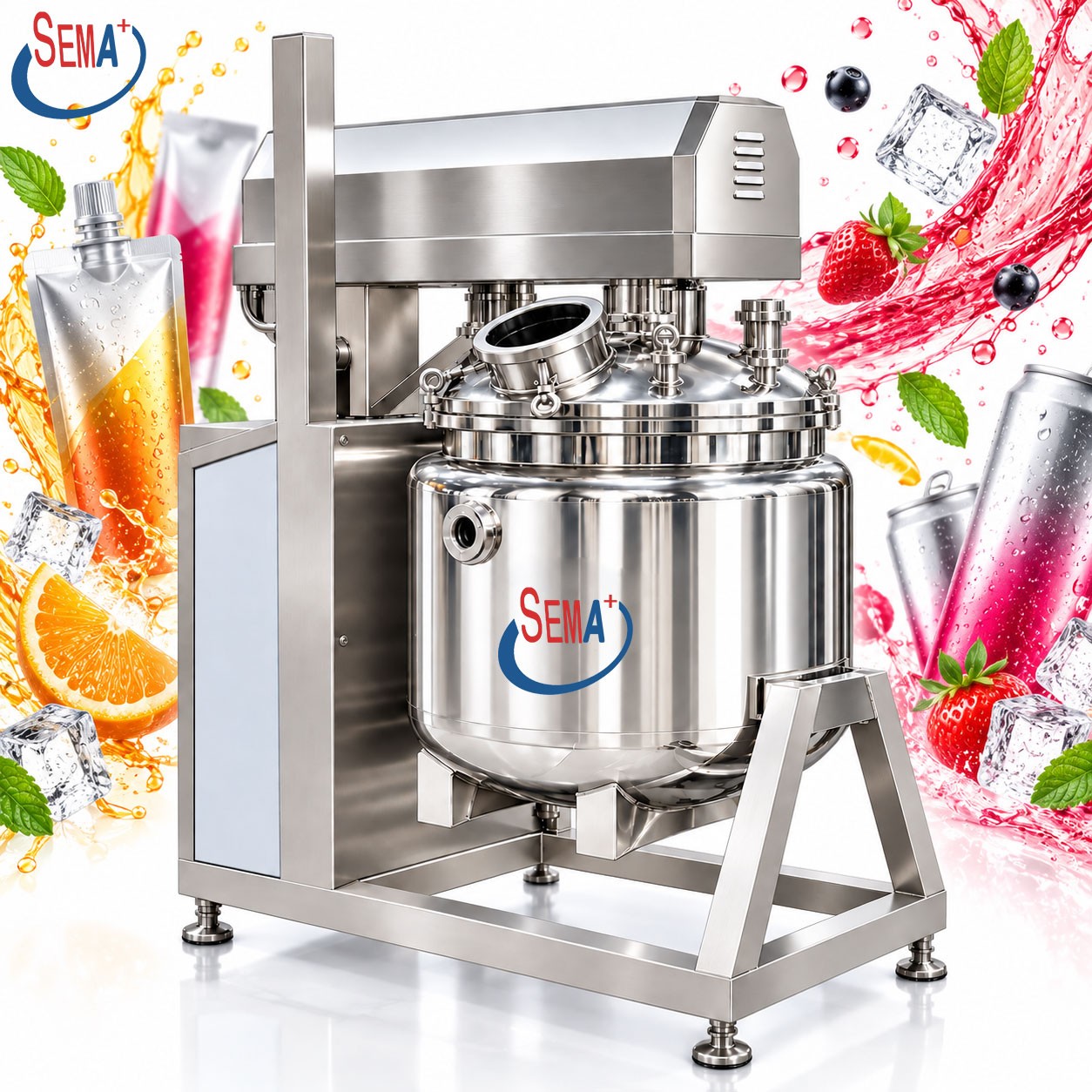 300L Stainless Steel Emulsifying Mixing Tank Homogenizer for Cosmetic Cream Lotion 300L Stainless Steel Emulsifying Mixing Tank Homogenizer for Cosmetic Cream Lotion