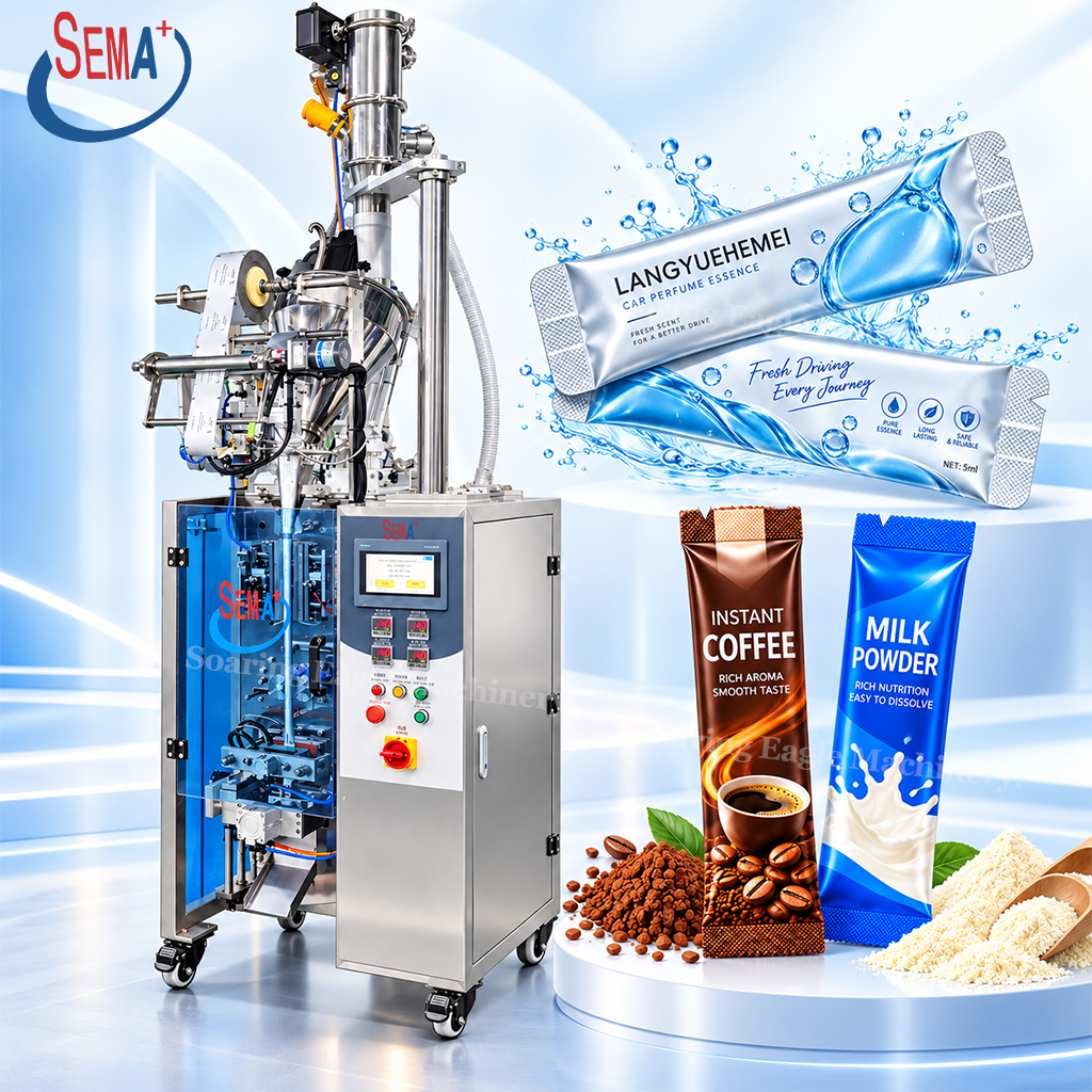 Automatic Powder and Liquid Packing Machine Dual Function Sachet Filling Sealing Machine Automatic Powder and Liquid Packing Machine Dual Function Sachet Filling Sealing Machine
