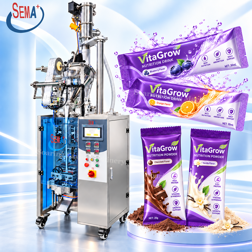 Automatic Coffee Powder Honey Liquid Packing Machine with Auger Filling and Pump Filling