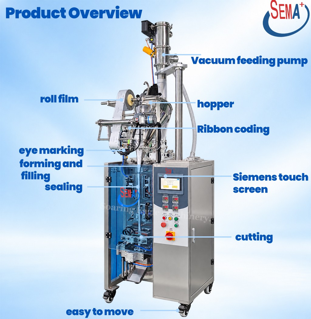 Automatic VFFS Powder and Liquid Packing Machine Forming Filling Sealing Cutting System Automatic VFFS Powder and Liquid Packing Machine Forming Filling Sealing Cutting System