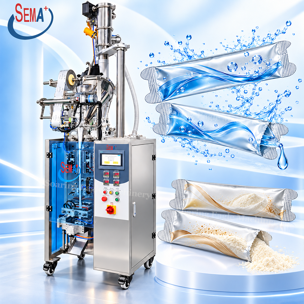 Automatic VFFS Powder and Liquid Packing Machine Forming Filling Sealing Cutting System