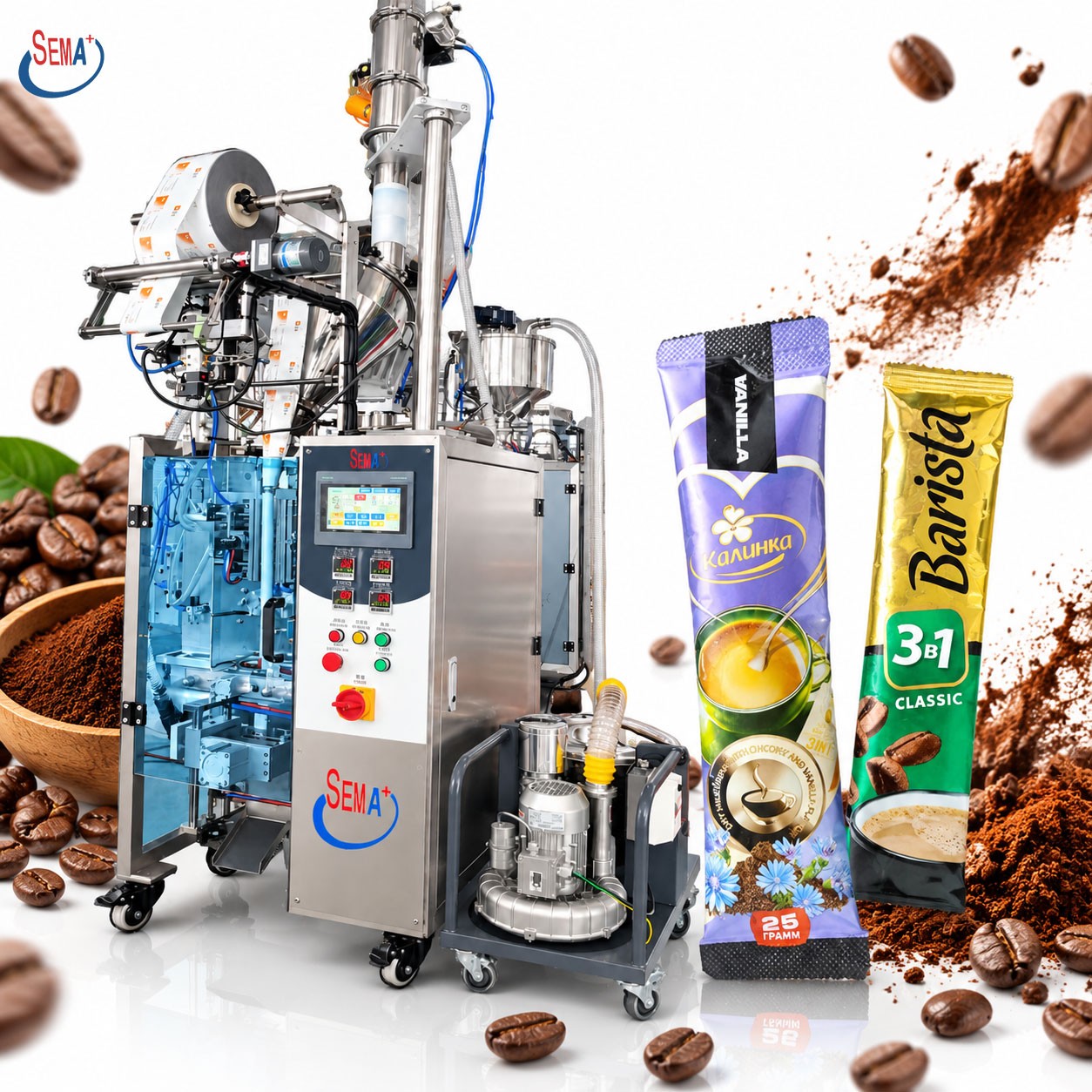 Automatic Coffee Powder Sachet Packing Machine Stick Pack Filling Sealing Machine