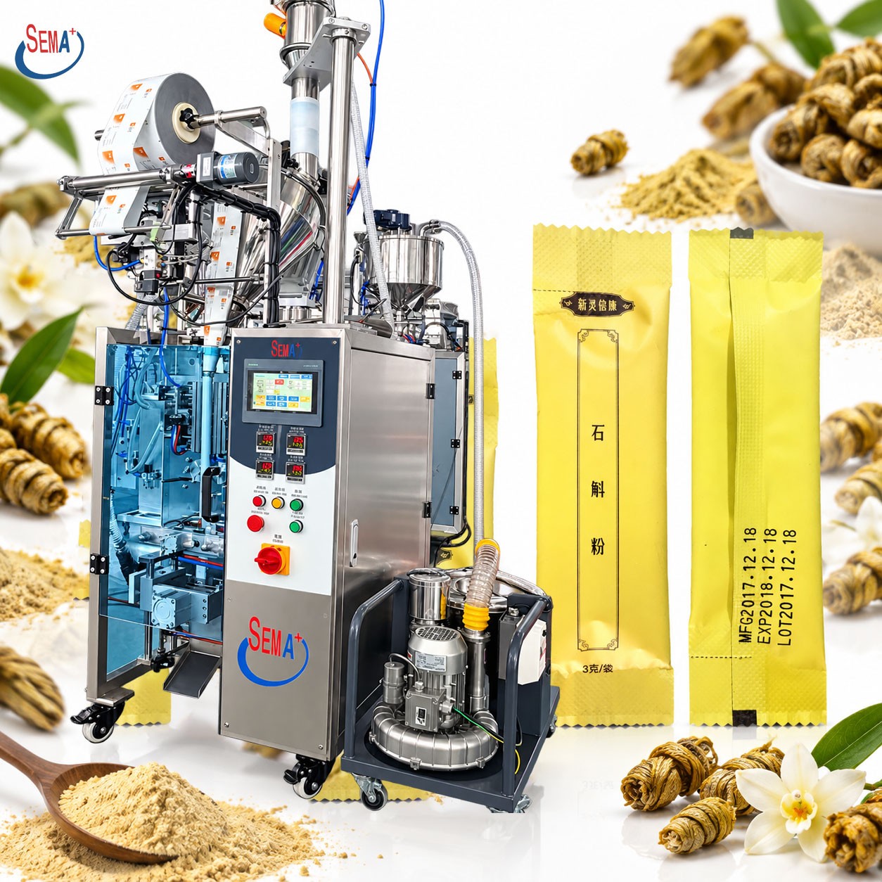 VFFS Powder Packing Machine for Coffee Cocoa Milk Powder Stick Sachet Packaging VFFS Powder Packing Machine for Coffee Cocoa Milk Powder Stick Sachet Packaging