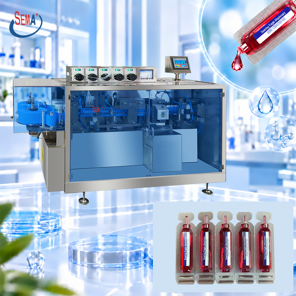 Plastic Ampoule Packing Machine Automatic Liquid Filling Forming Sealing Production Line