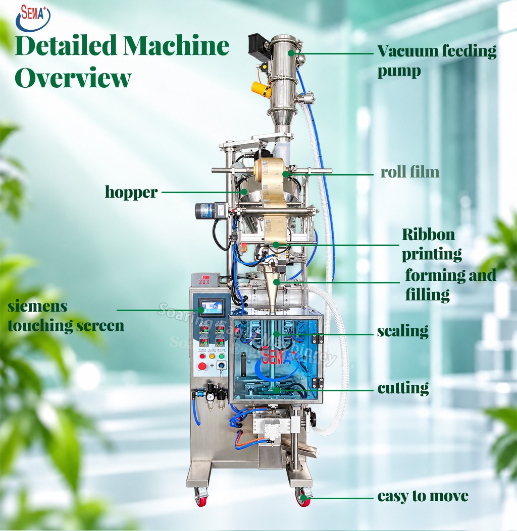 Automatic Powder Sachet Packing Machine for Soy Milk Coffee Flour Spice Powder Packaging Automatic Powder Sachet Packing Machine for Soy Milk Coffee Flour Spice Powder Packaging