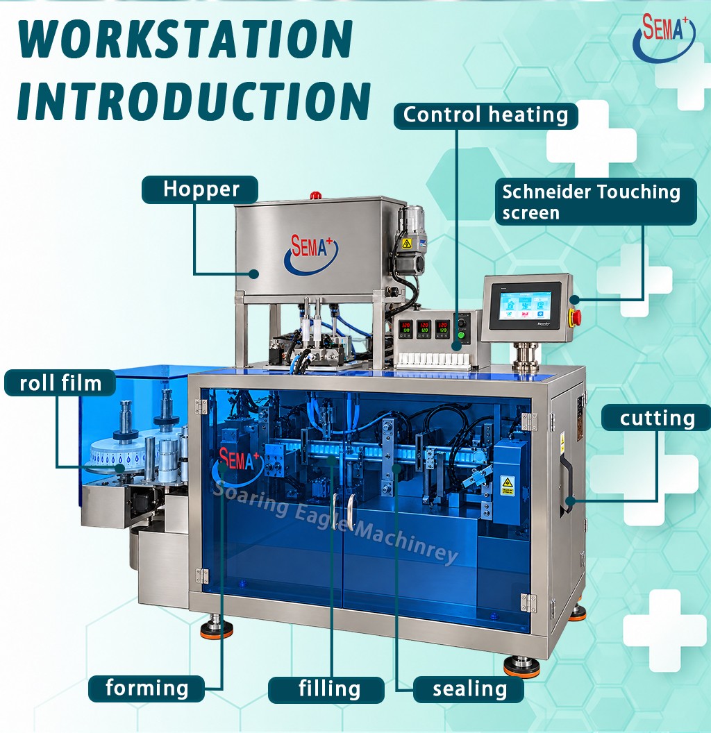 Automatic Suppository Packing Machine for Paste Filling Forming Sealing and Cutting