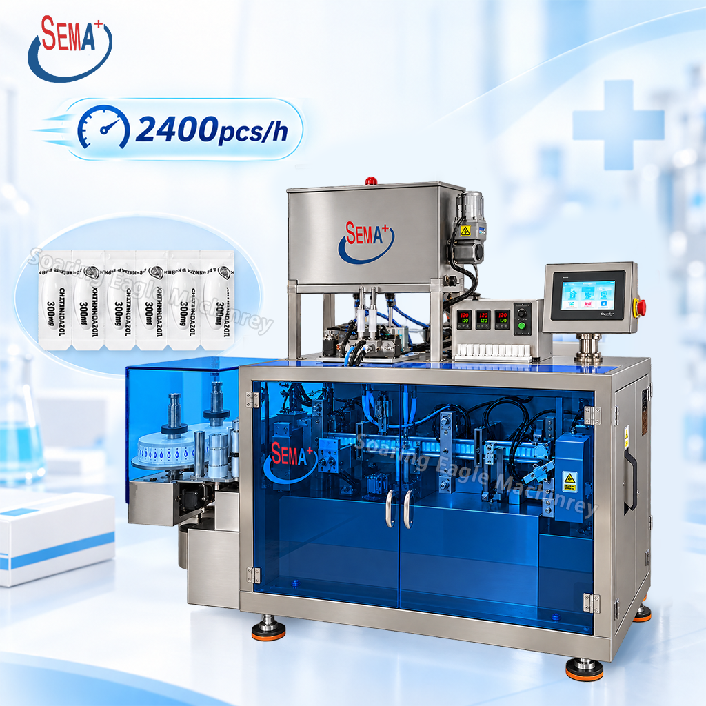 Automatic Suppository Packing Machine for Paste Filling Forming Sealing and Cutting