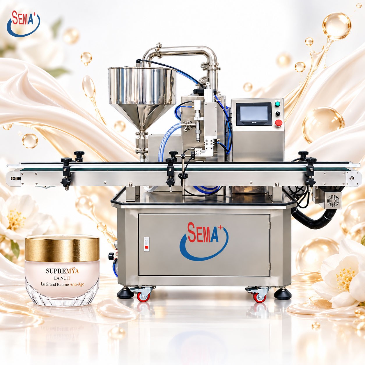 304 Stainless Steel Bottle Filling Machine with Touch Screen Control