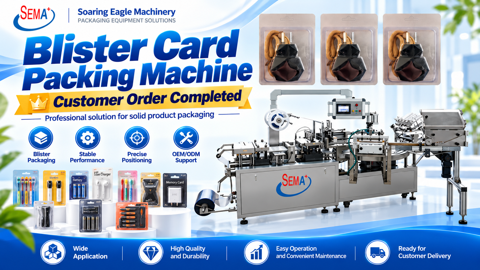 Card Blister Packing Machine Customer Order Completed