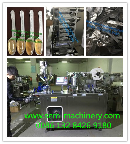 Auotmatic spoon shape honey chocolate blister packing machine