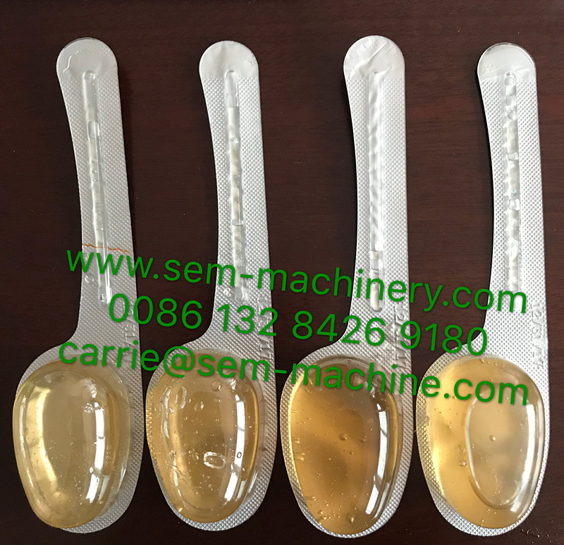 Auotmatic spoon shape honey chocolate blister packing machine