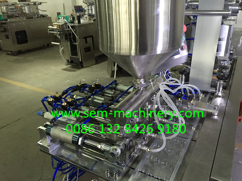 Cosmetic lotion cream liquid blister packing machine