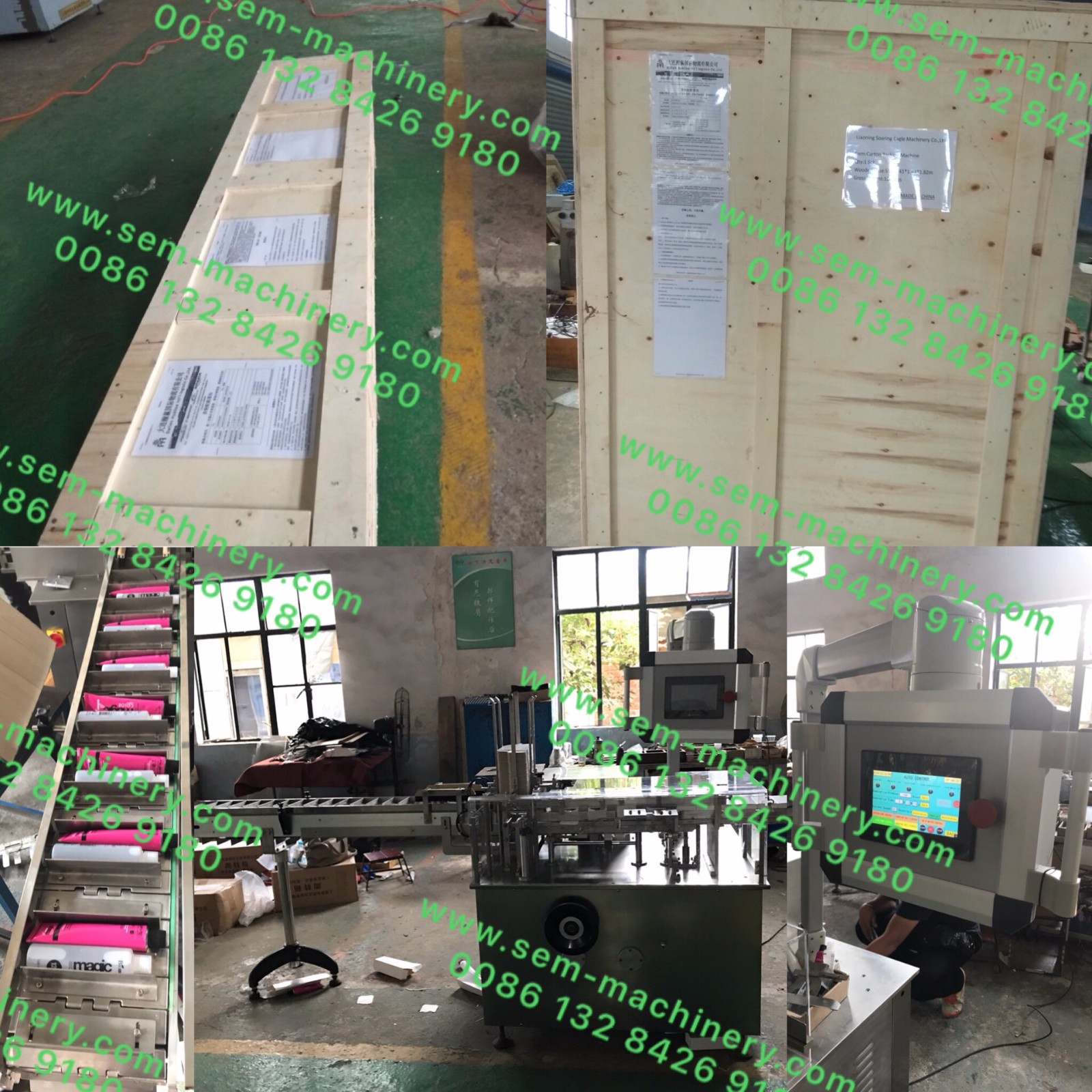 Liquid filling and carton box packing line machines delivered