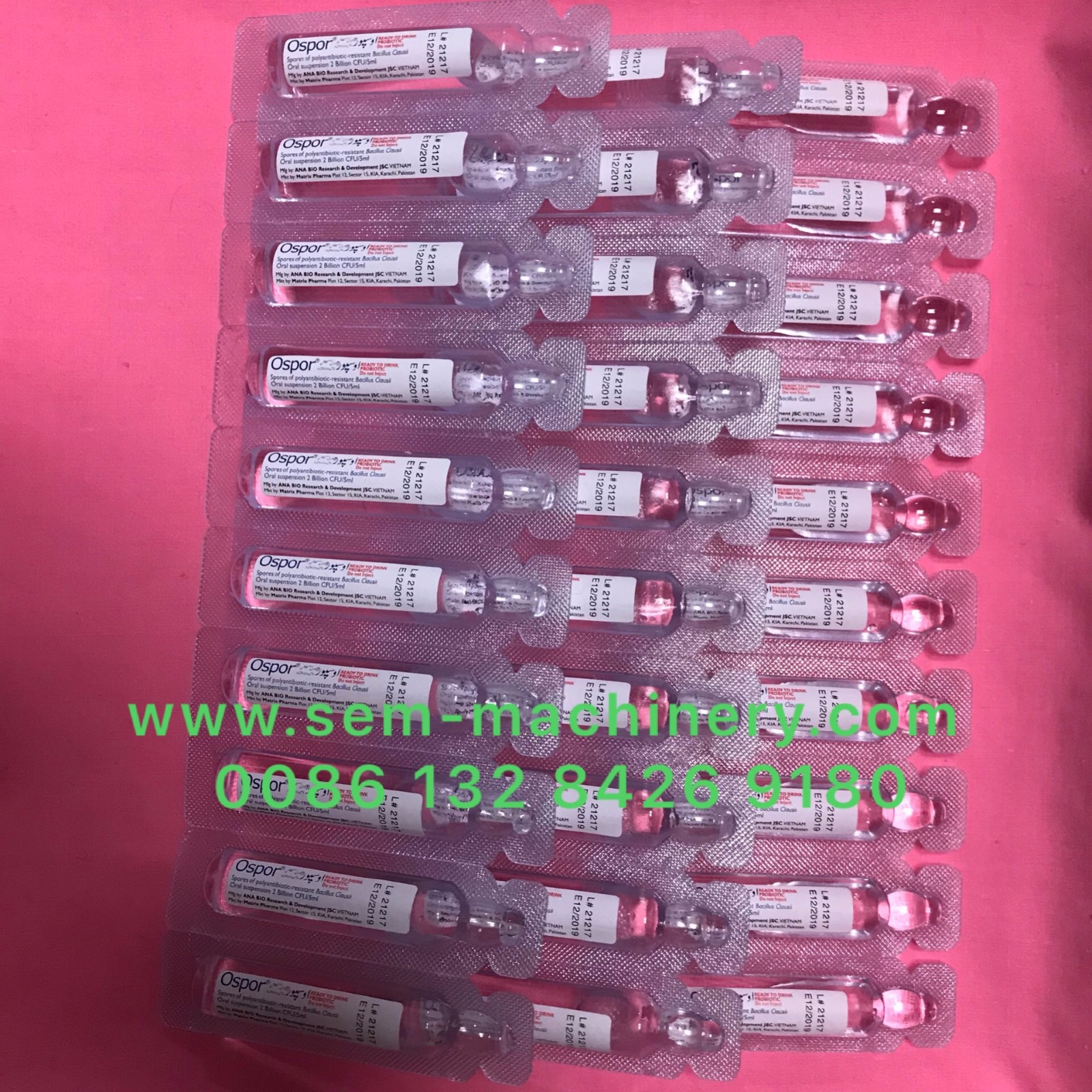 plastic ampoule filling and sealing machine