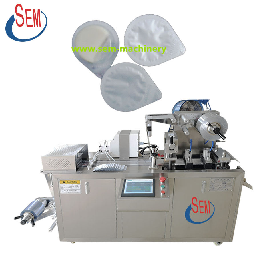 Automatic Liquid Chocolate mold cup filling and sealing machine / Blister capsule packing machine for jam honey