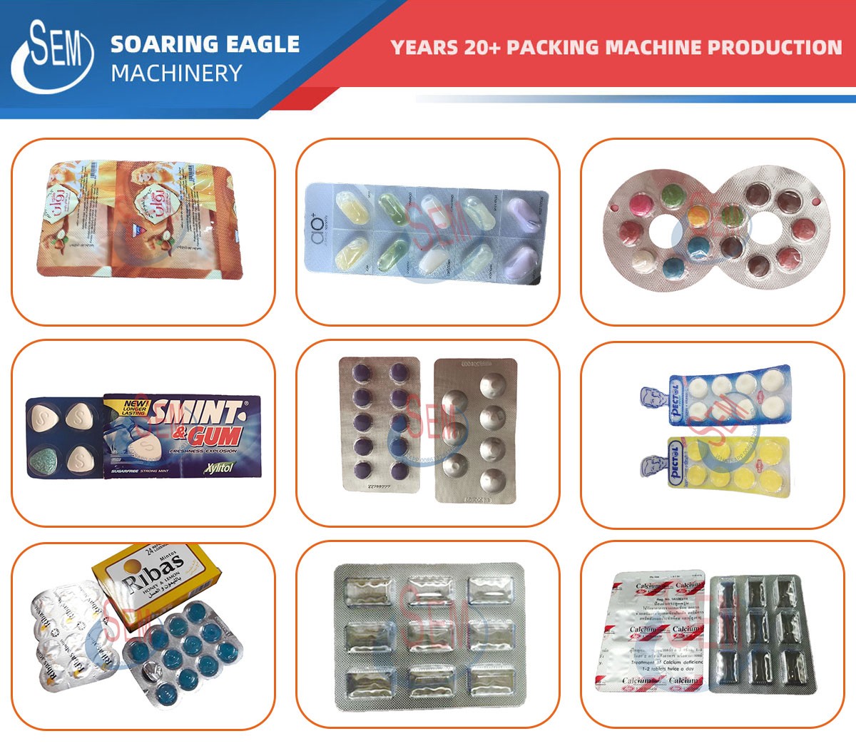 Aluminum plastic tablet capsule blister packing machine