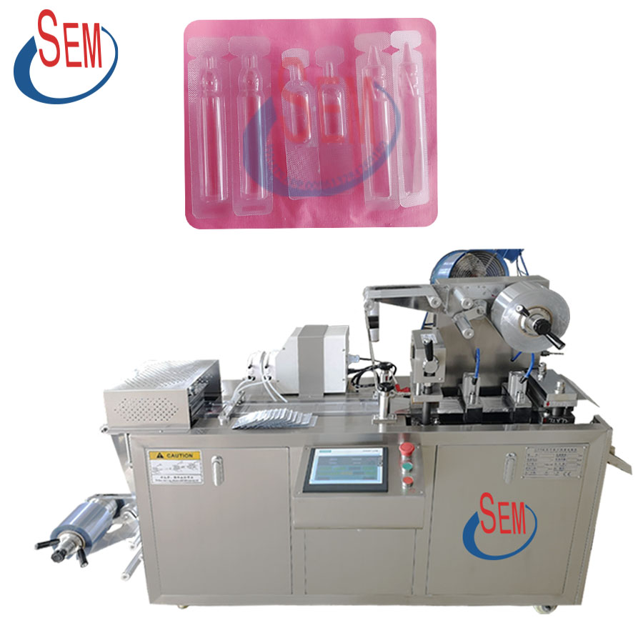 DPP-80 automatic liquid blister packer aluminum foil blister pack butter filling sealing packing machine