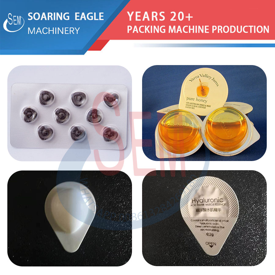 DPP-80 automatic liquid blister packer aluminum foil blister pack butter filling sealing packing machine