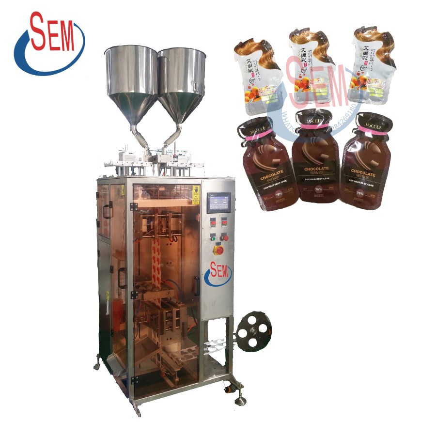 Automatic liquid paste gel cream jelly irregular shaped sachet pouch bag packaging machine