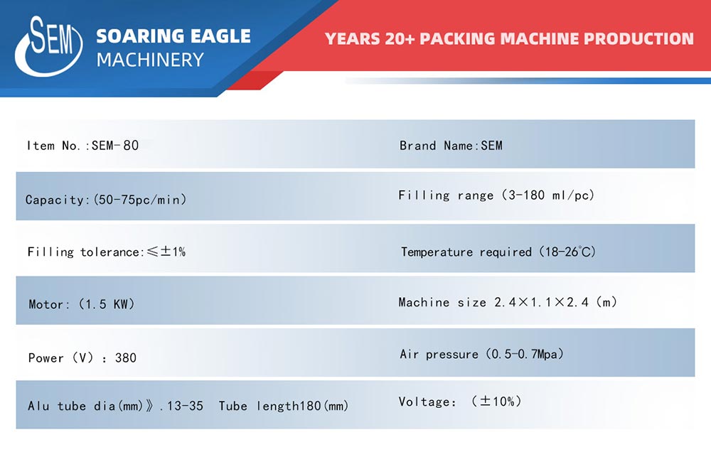 Chemical industry tube filling and sealing machine