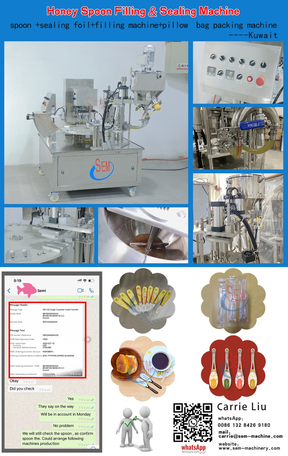 honey spoon  filling machine