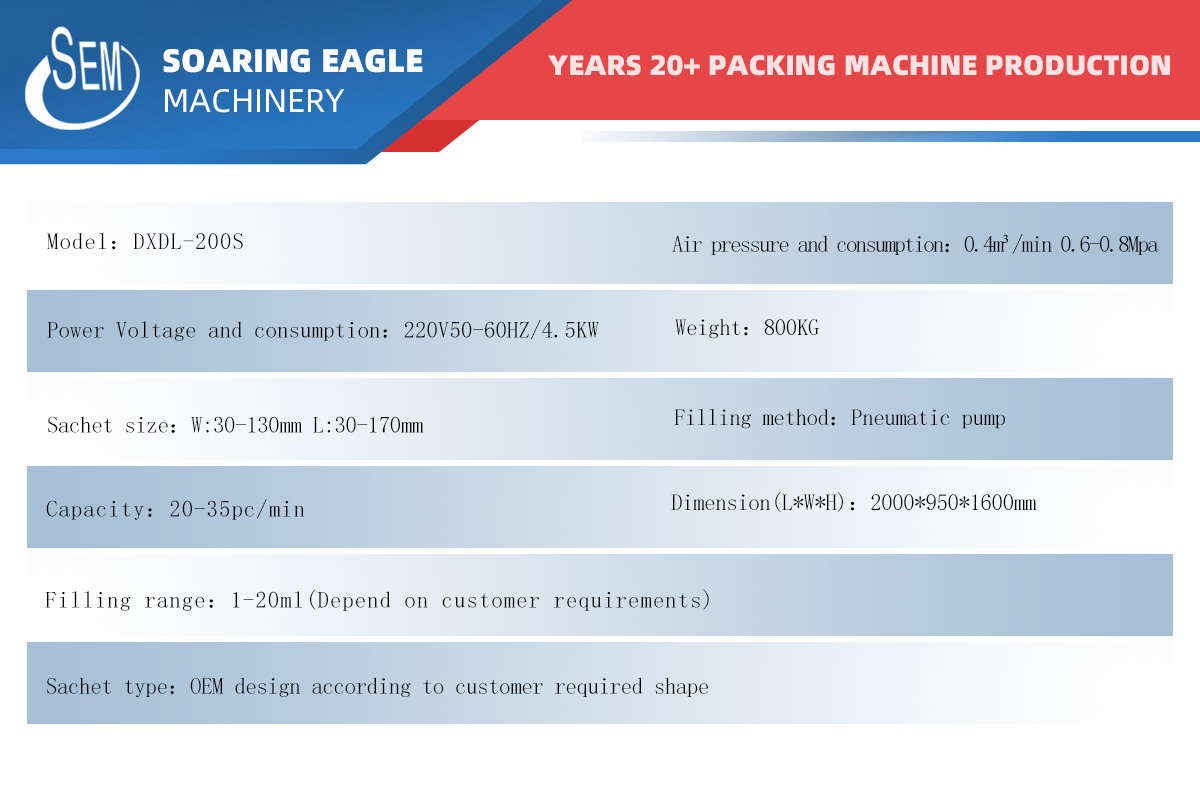 Automatic stand up pouch bag packing machine for liquid packaging.