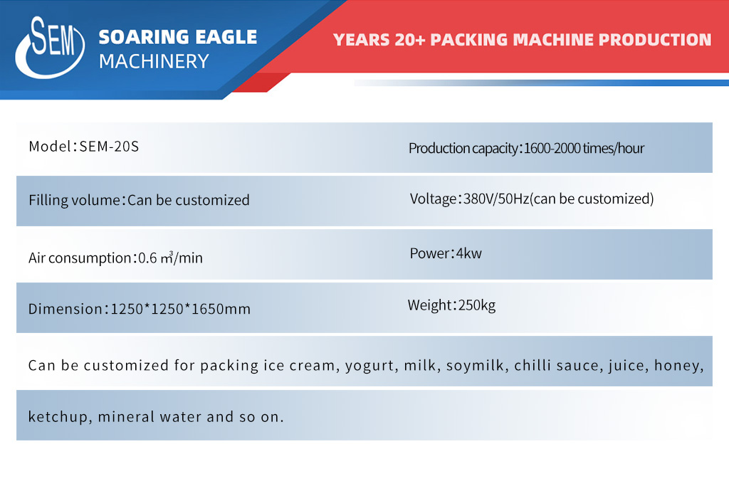 semi-automatic filling and sealing machine for honey spoon