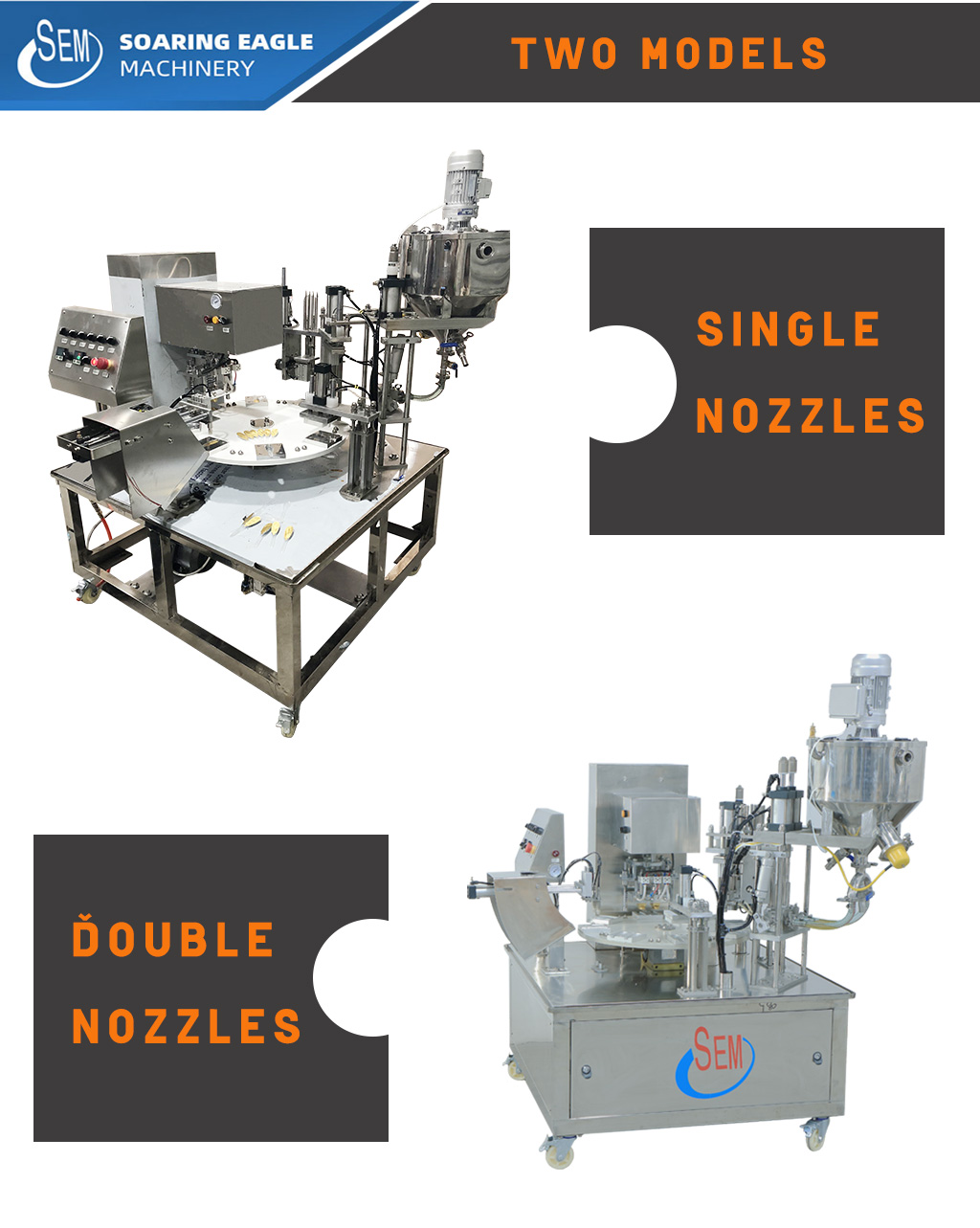 semi-automatic filling and sealing machine for honey spoon