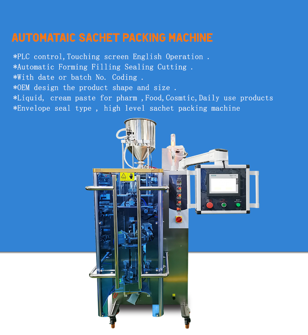 Envelope Sachet sauce / pasty liquid filling packing machine