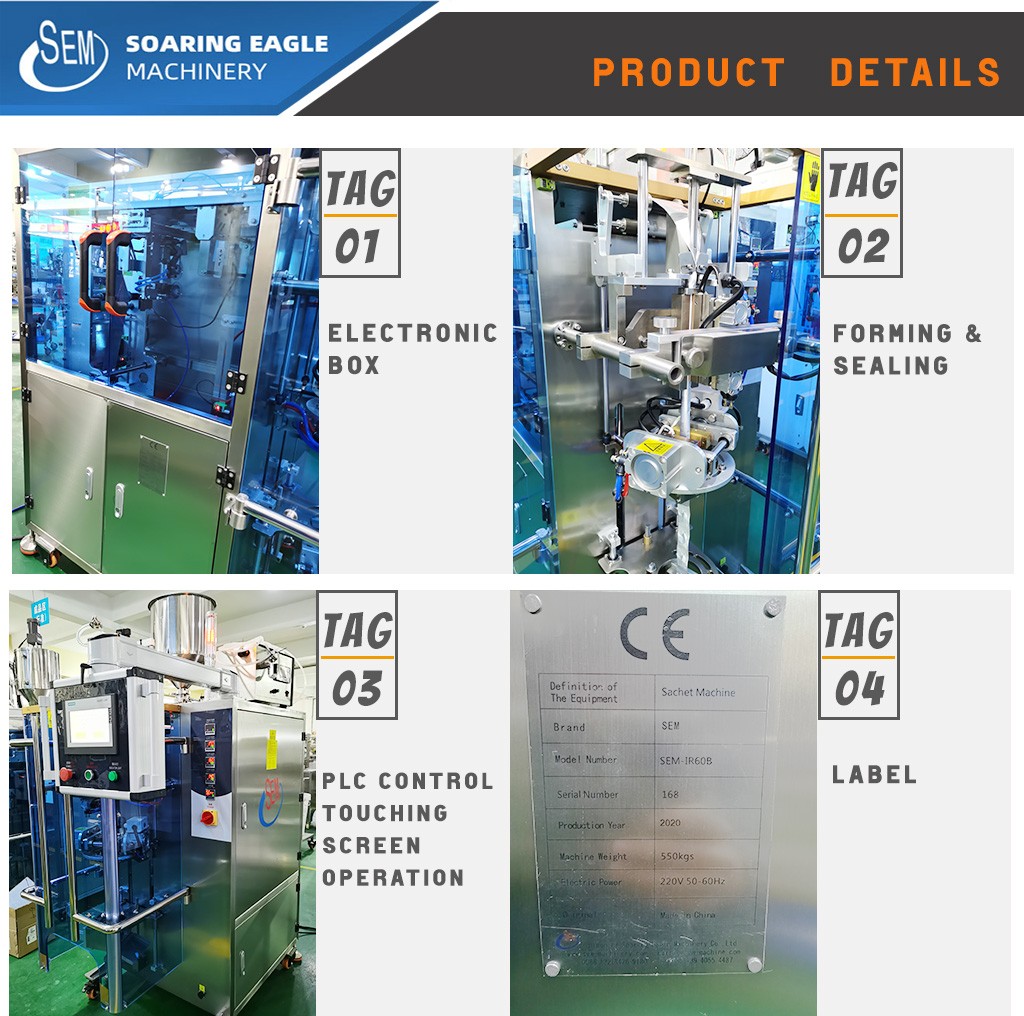 Touch Screen Health Gel Envelope Packing Filling And Sealing Machine