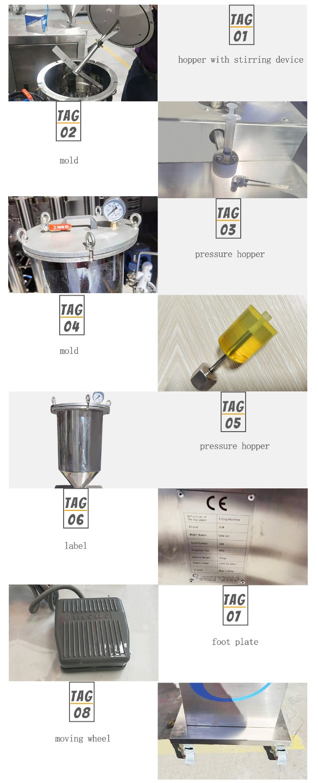 5ml gel past animal products syringe filling machine