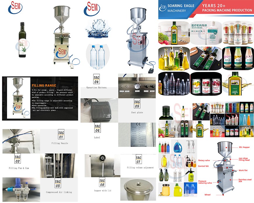 Semi-automatic pneumatic filling machine