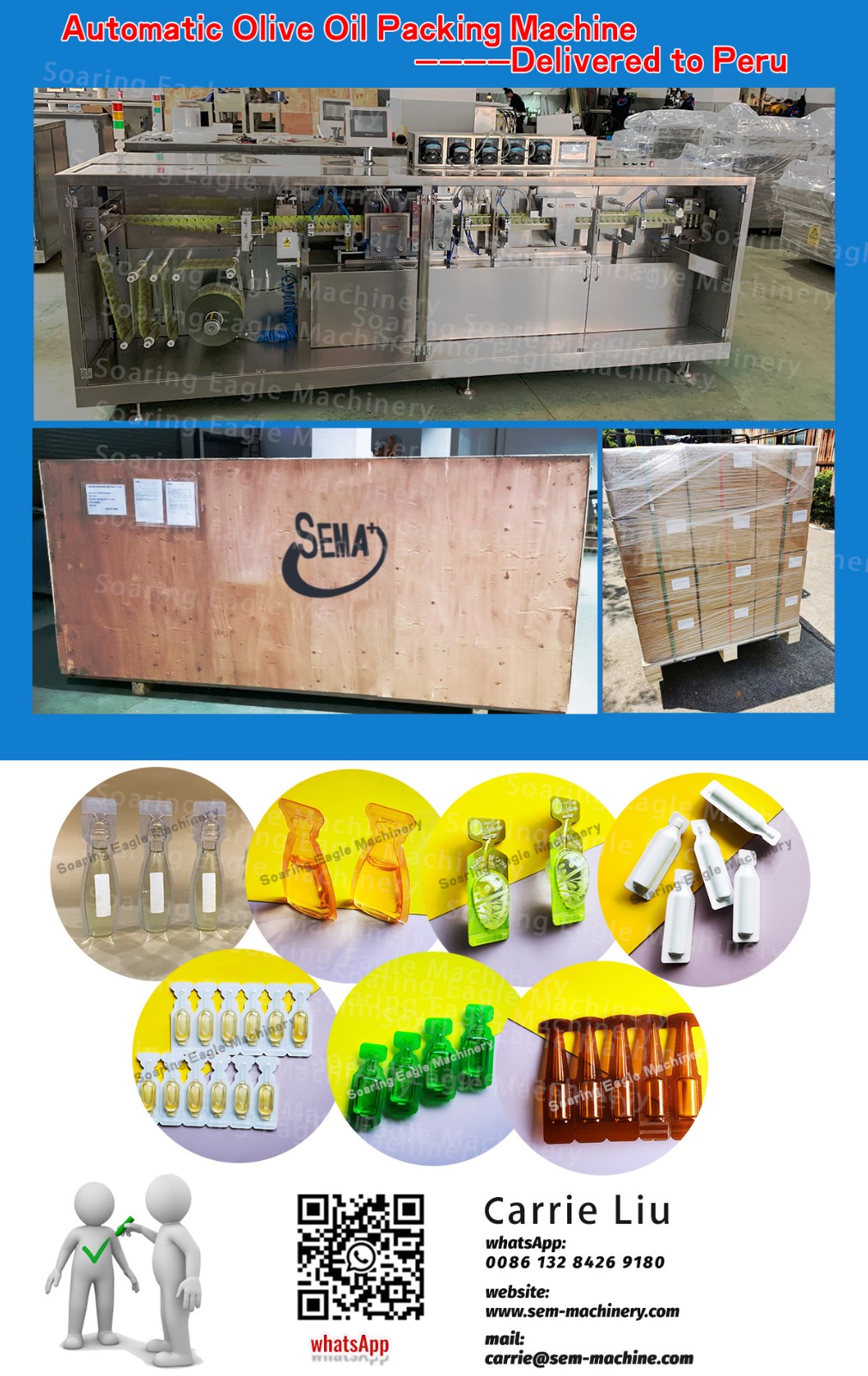 Automatic Olive oil packing machine---delivered to peru
