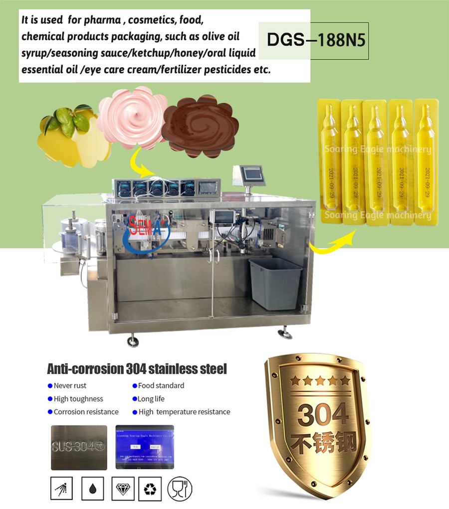 10g olive oil liquid filling machine with label date printing