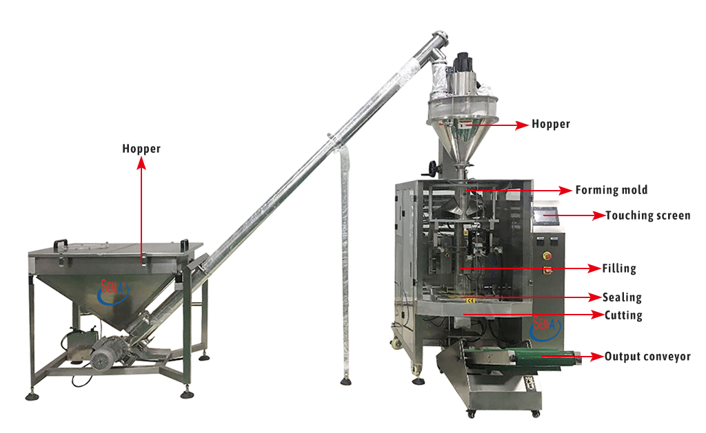 Automatic flour maize corn plantain powder packing machine