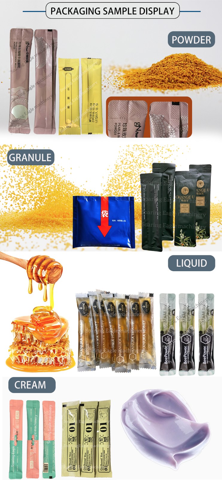 Automatic Honey Liquid Gel Sachet Filling Packaging Machine Shaped Bag Stick Packing Machine