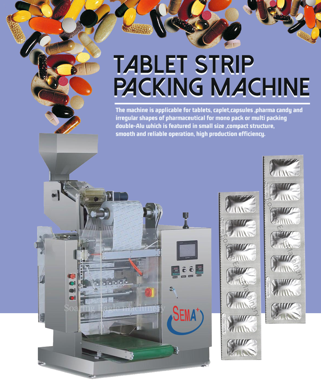 Capsule Automatic Aluminum Foil Capsule Packaging Machine Pill Blister Strip Packing Machine