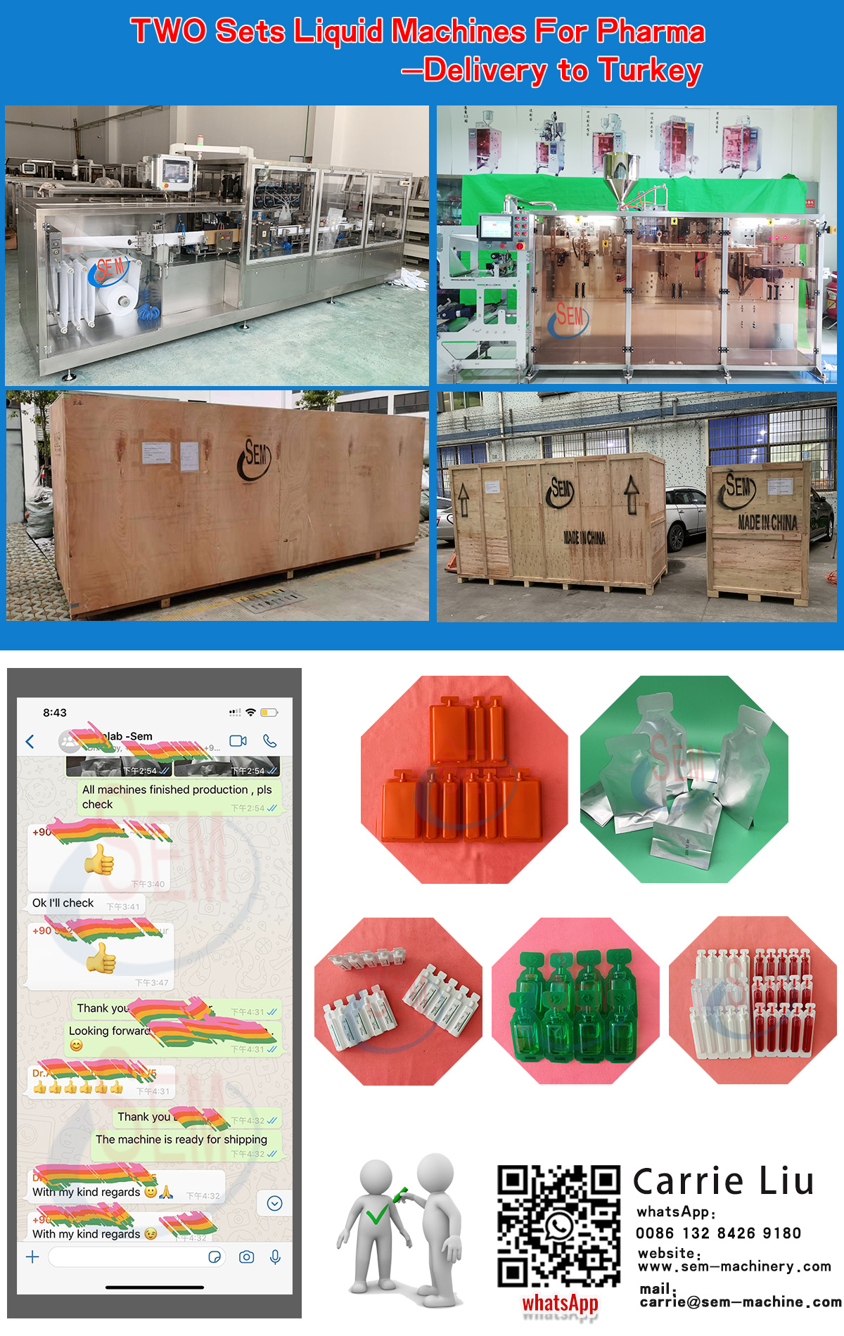 2 Sets Liquid Packaging Machine——deliver to Turkey