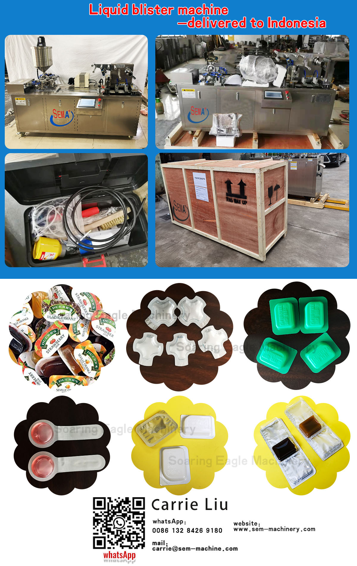 Liquid blister packing machine—delivered to Indonesia