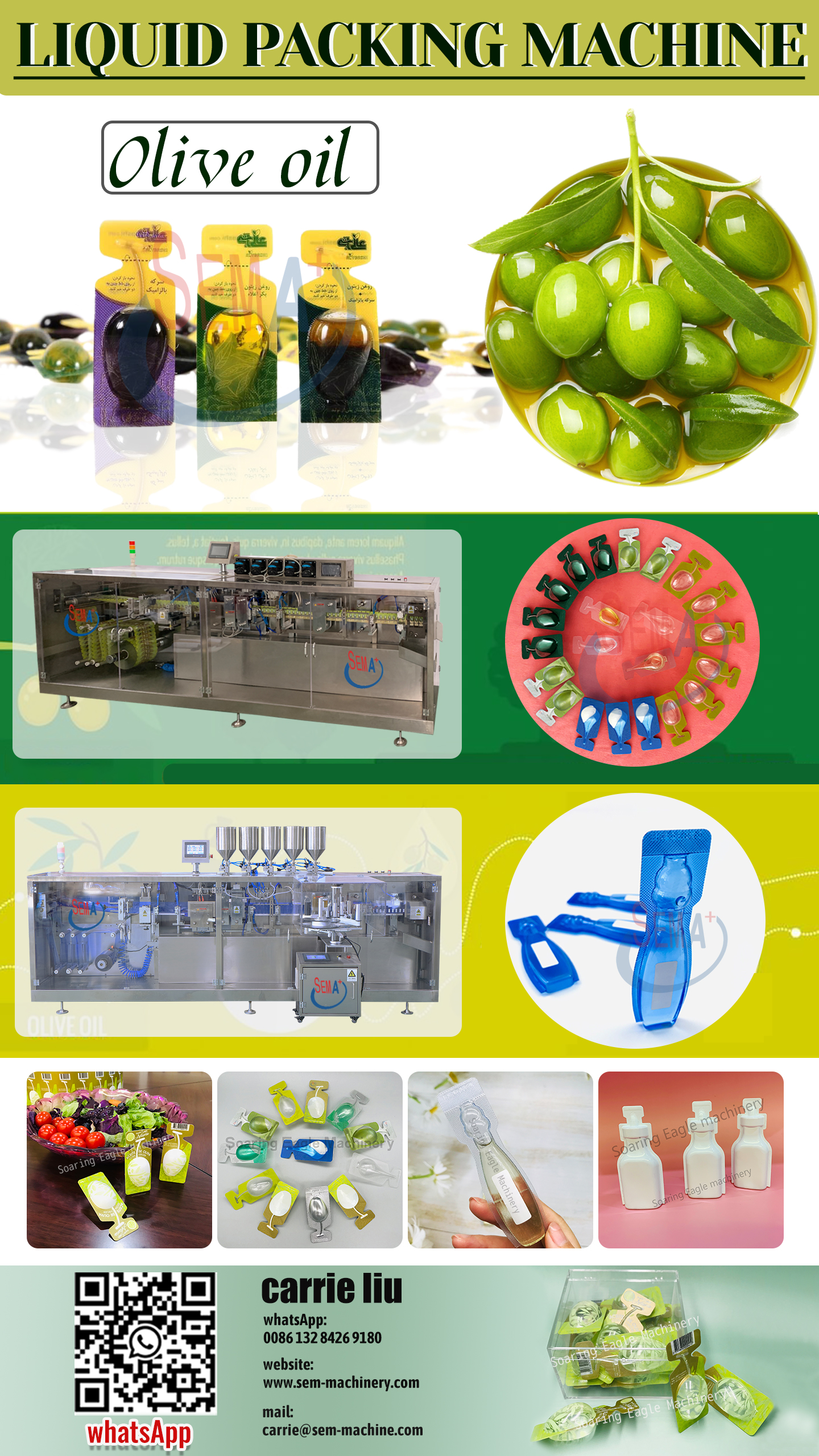 Olive oil liquid packing machine