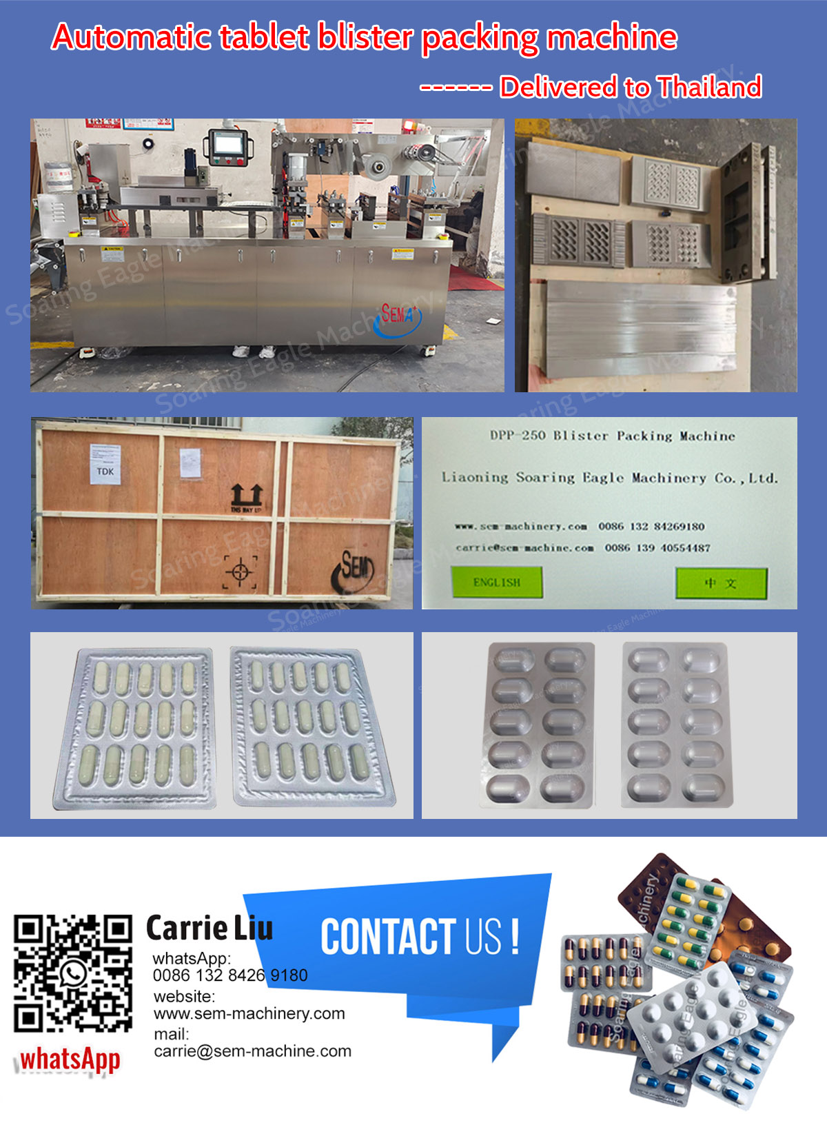 Automatic Tablet Blister Packaging Machine ——deliver to Thailand