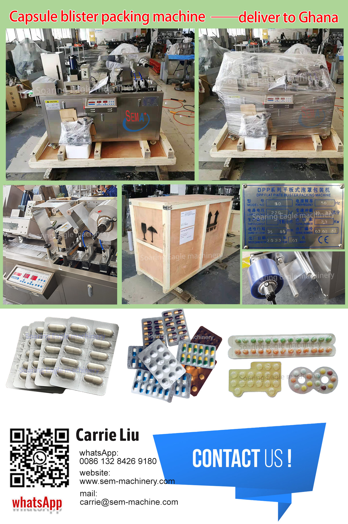 Capsule blister packing machine——delivered to Ghana