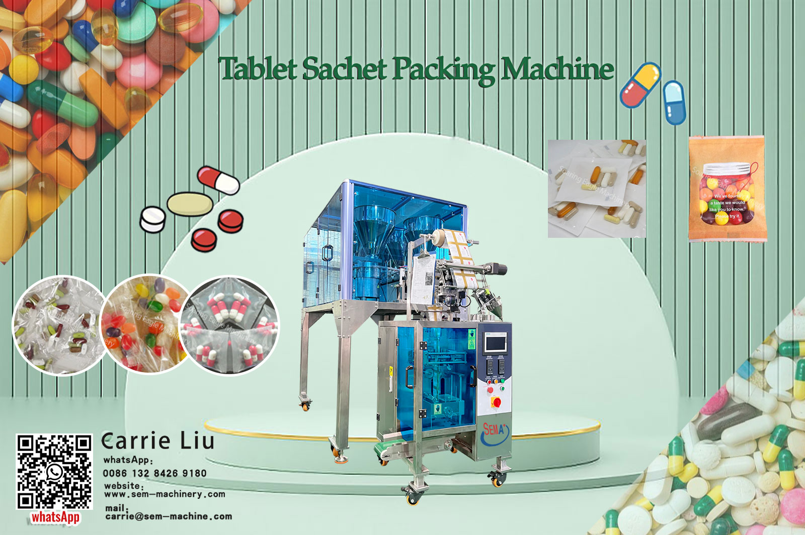 Tablet sachet packing machine 