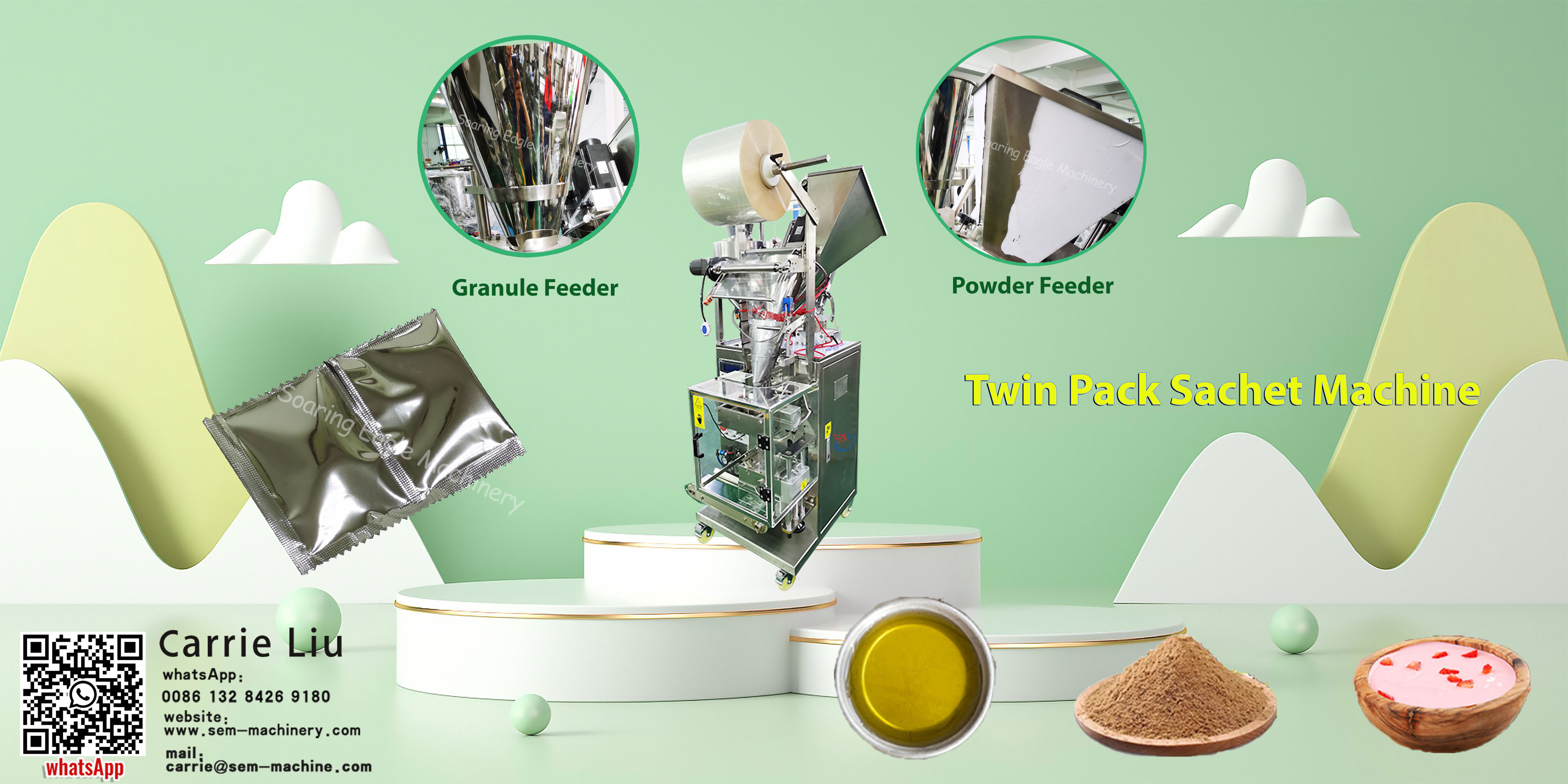 Twin pack dry vegetable sachet packing machine 