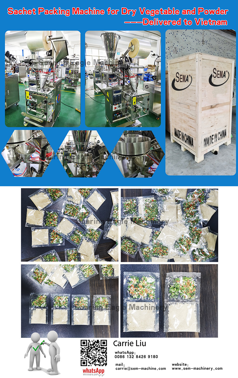 Automatic two pack linking together sachet packing machine——deliver to Vietnam 