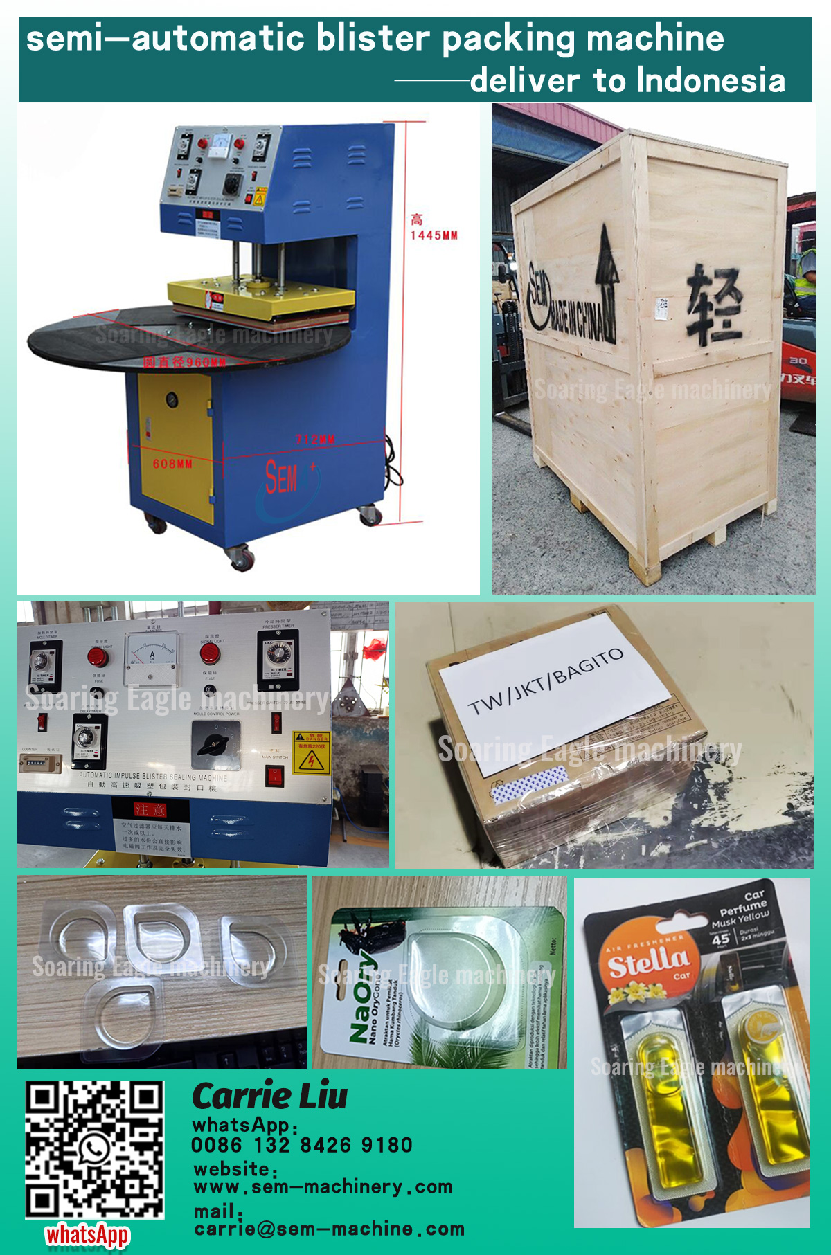 Semi-Automatic blister packing machine—delivered to Indonesia
