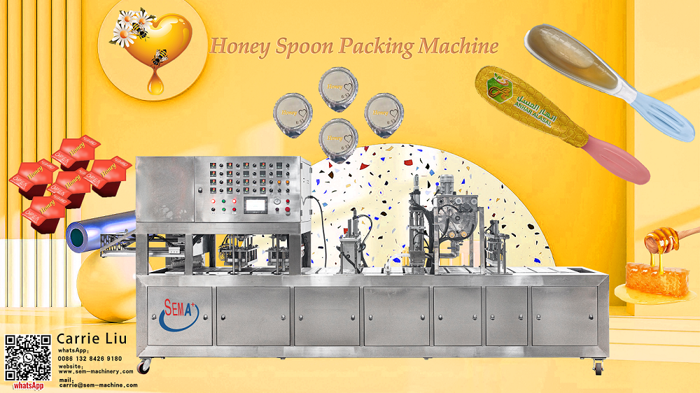 The equipment is honey spoon machine. If you are interested in it, follow us to see more equipment operation videos.